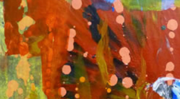 abstract painting featuring colors shapes